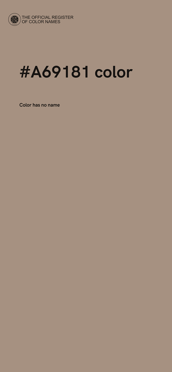 #A69181 color image