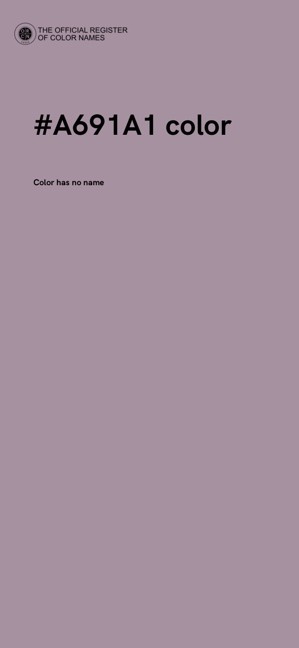 #A691A1 color image