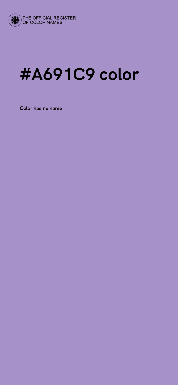 #A691C9 color image
