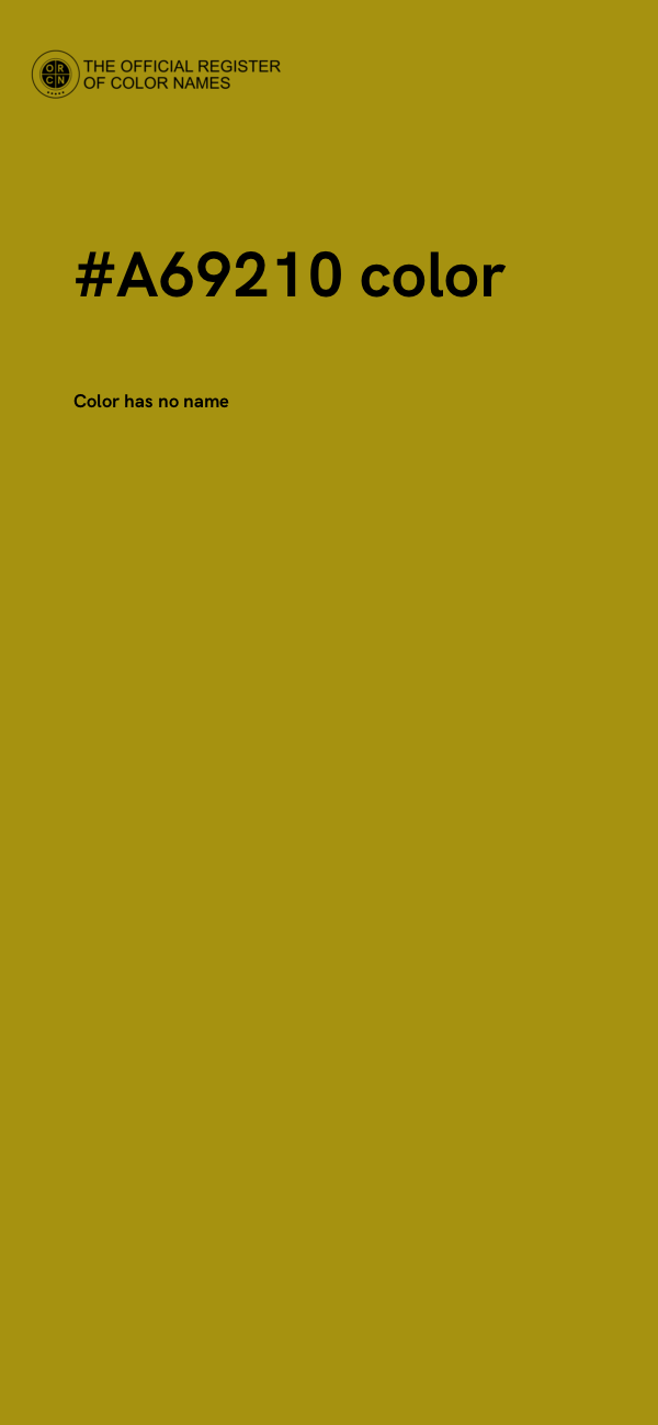 #A69210 color image