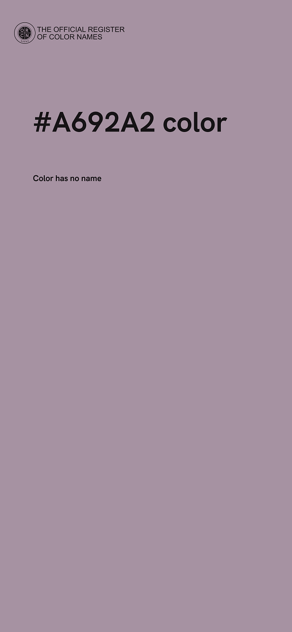 #A692A2 color image