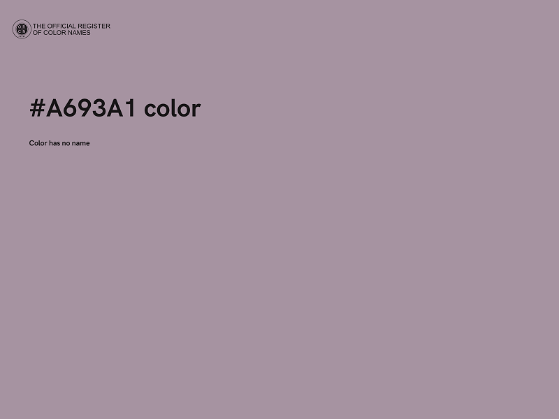 #A693A1 color image