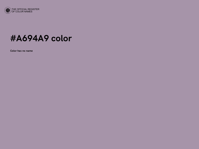 #A694A9 color image