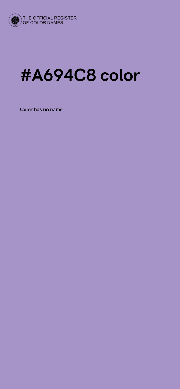 #A694C8 color image