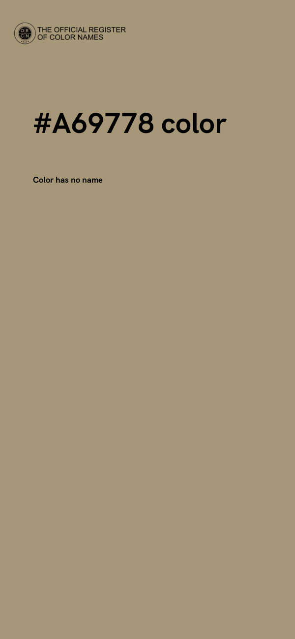 #A69778 color image