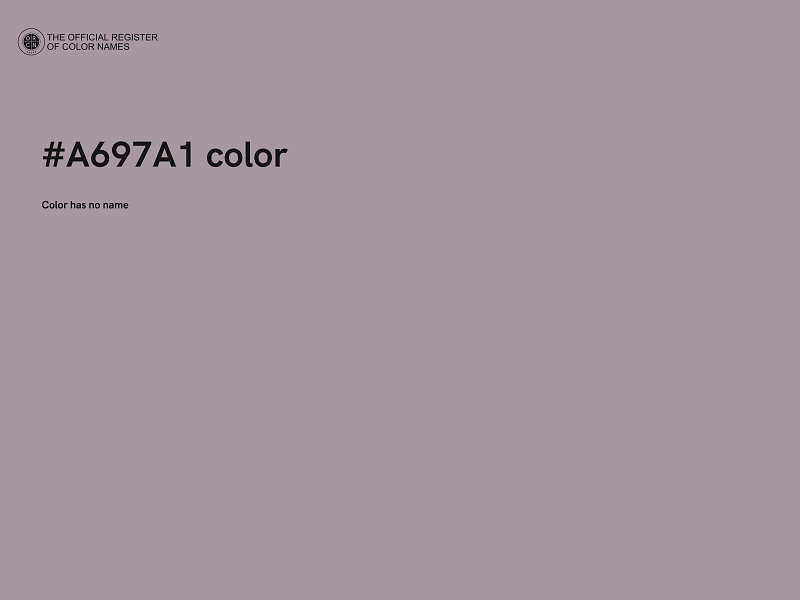 #A697A1 color image