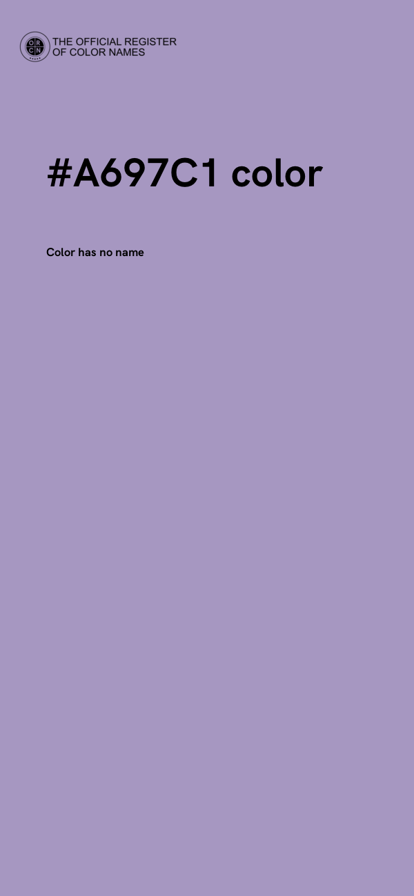 #A697C1 color image