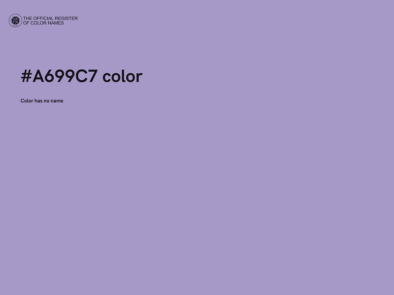#A699C7 color image