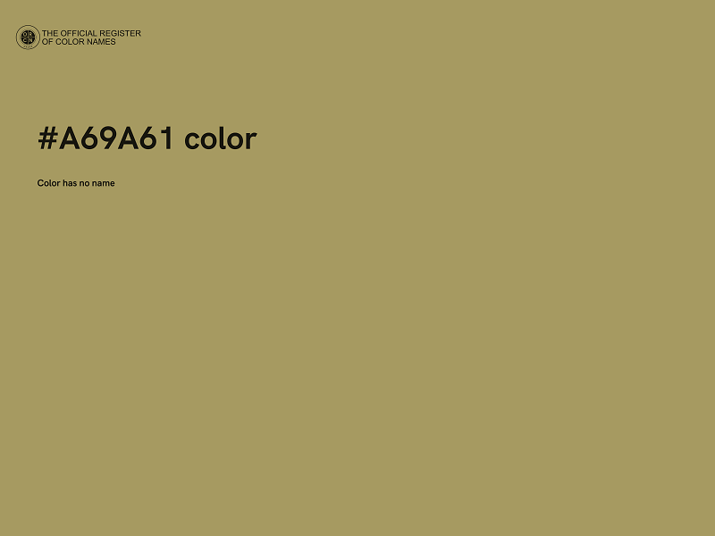 #A69A61 color image