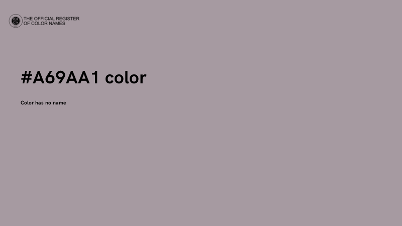 #A69AA1 color image
