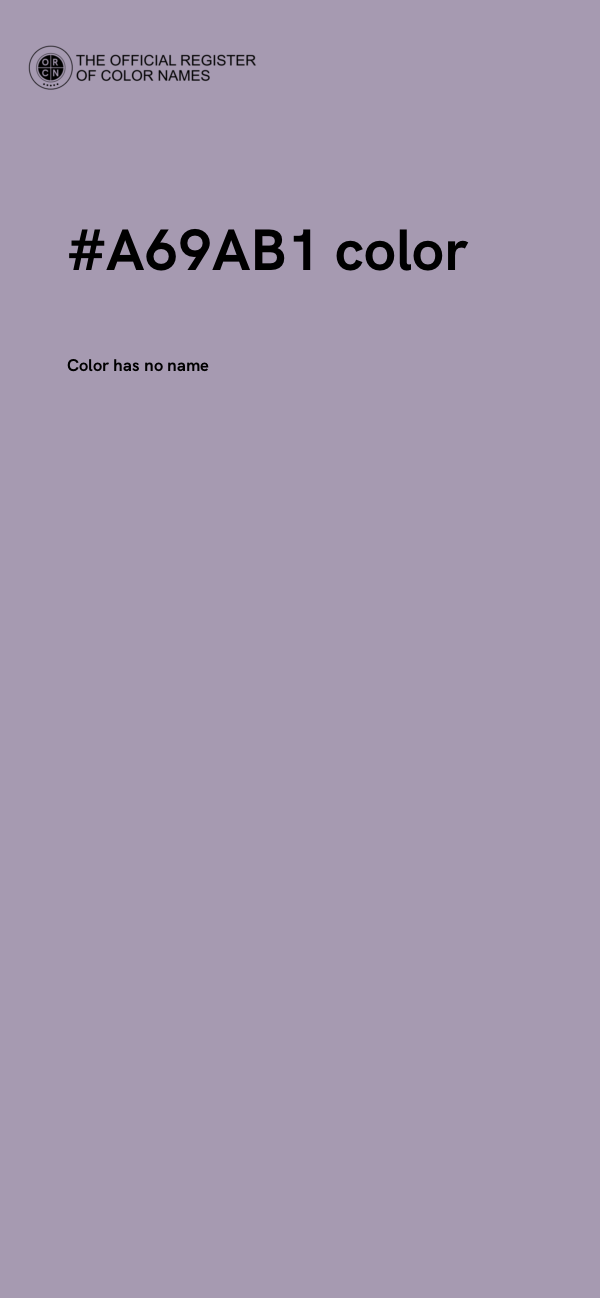#A69AB1 color image