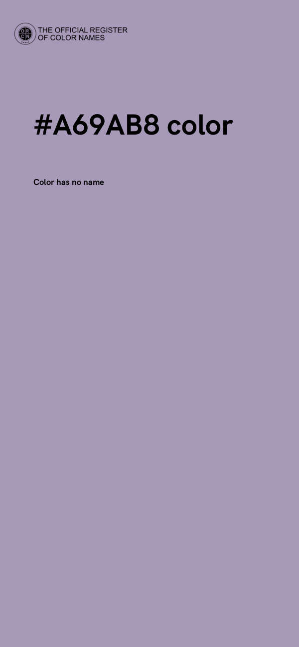 #A69AB8 color image