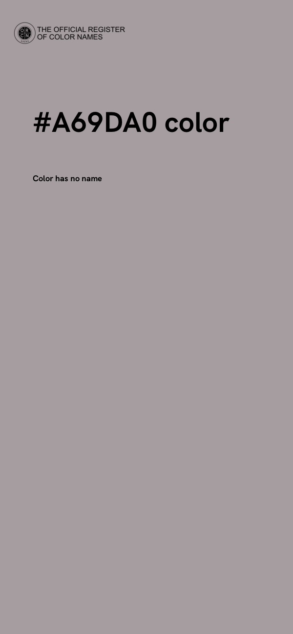 #A69DA0 color image