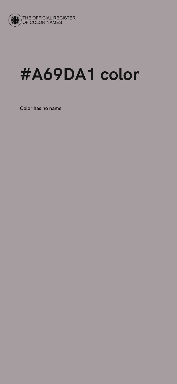#A69DA1 color image