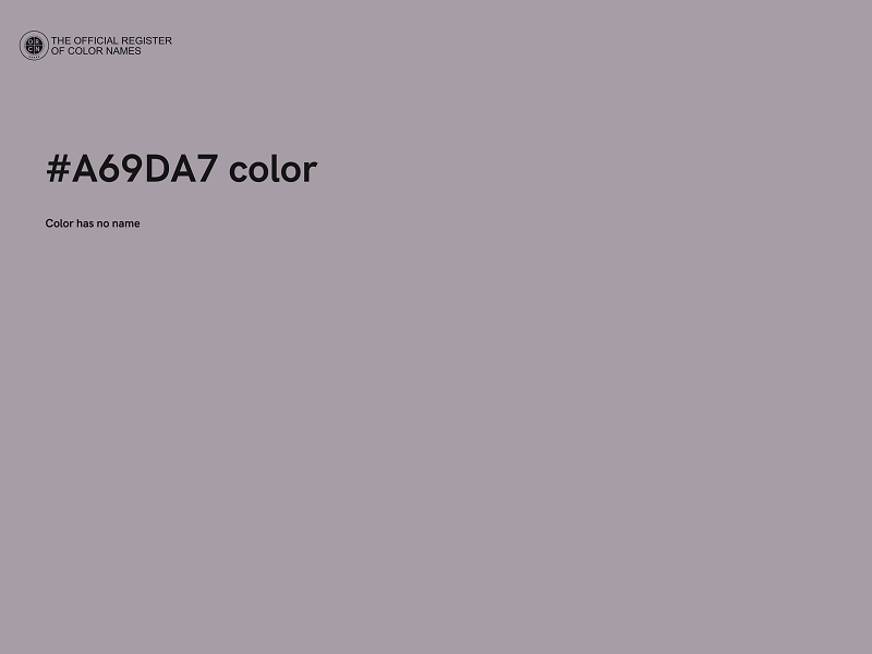 #A69DA7 color image
