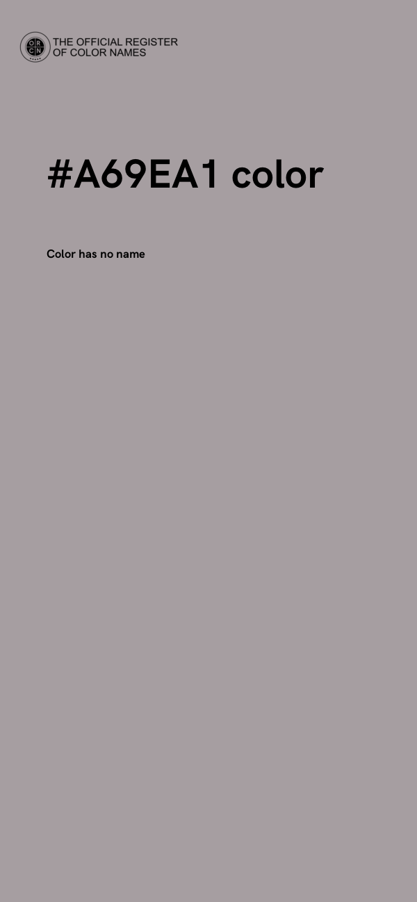 #A69EA1 color image