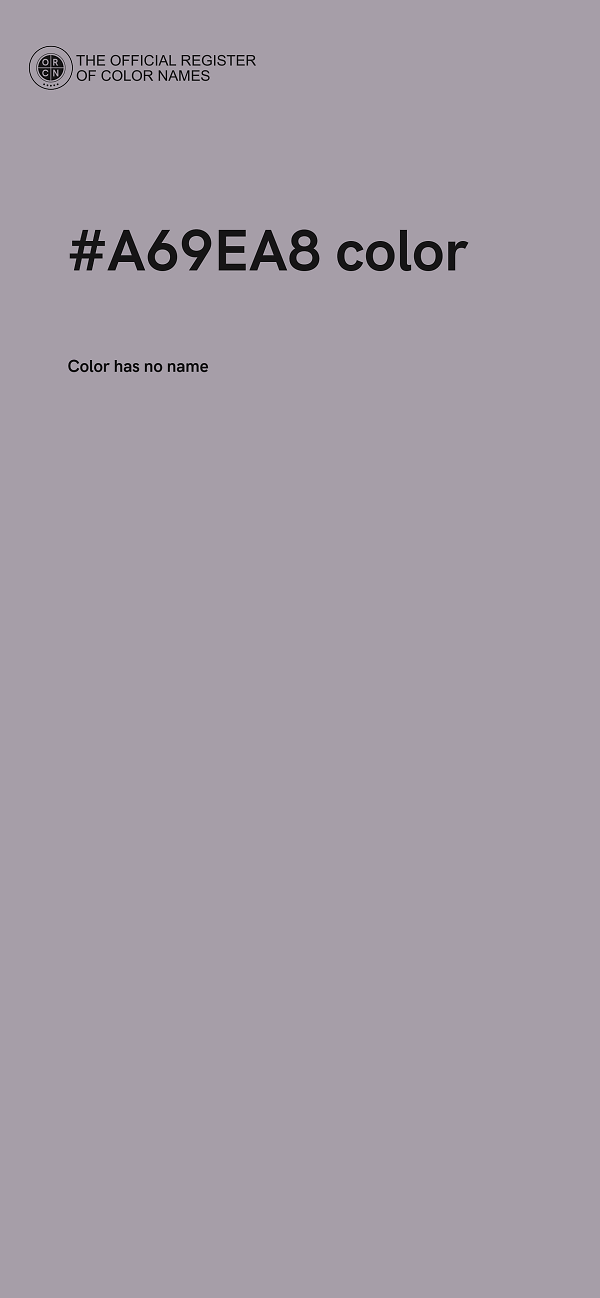 #A69EA8 color image