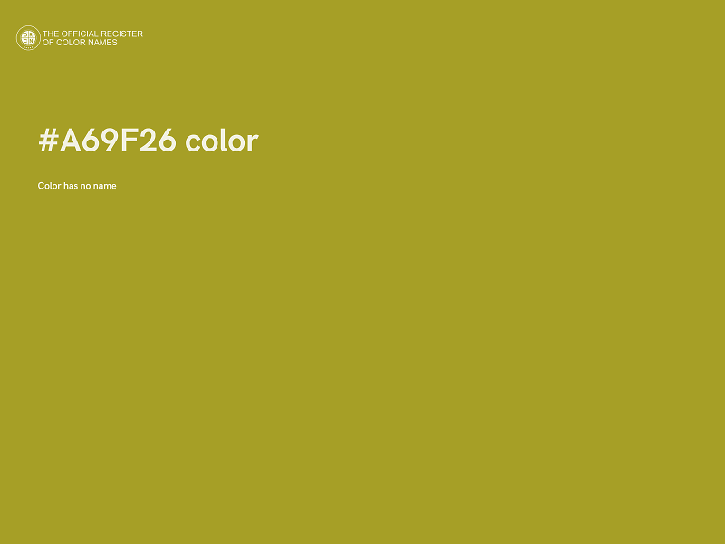 #A69F26 color image