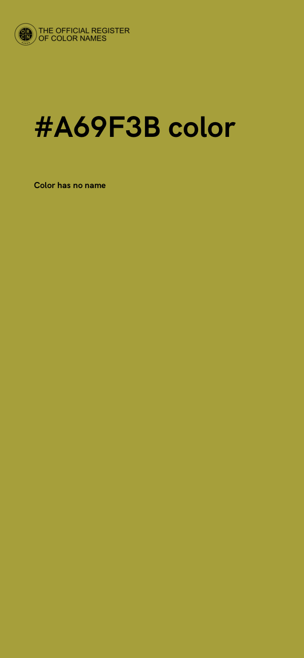 #A69F3B color image