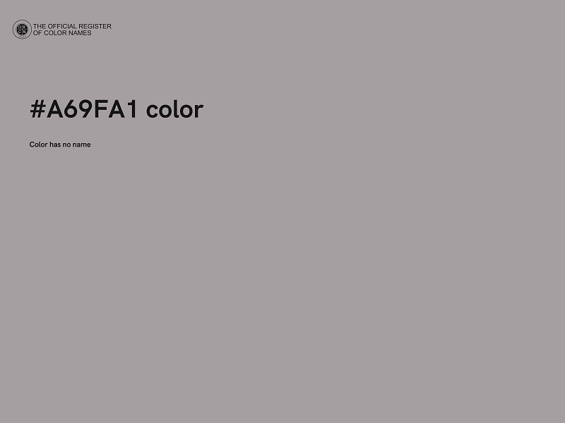 #A69FA1 color image