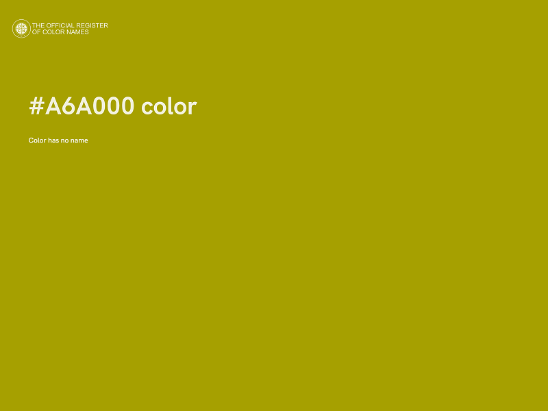 #A6A000 color image