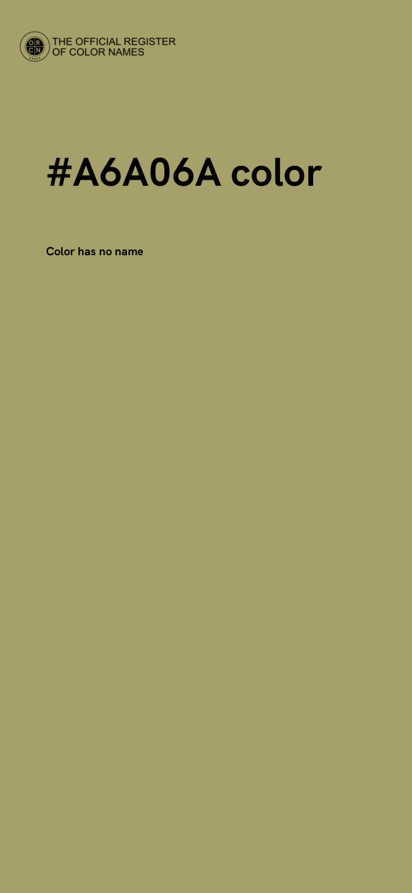#A6A06A color image