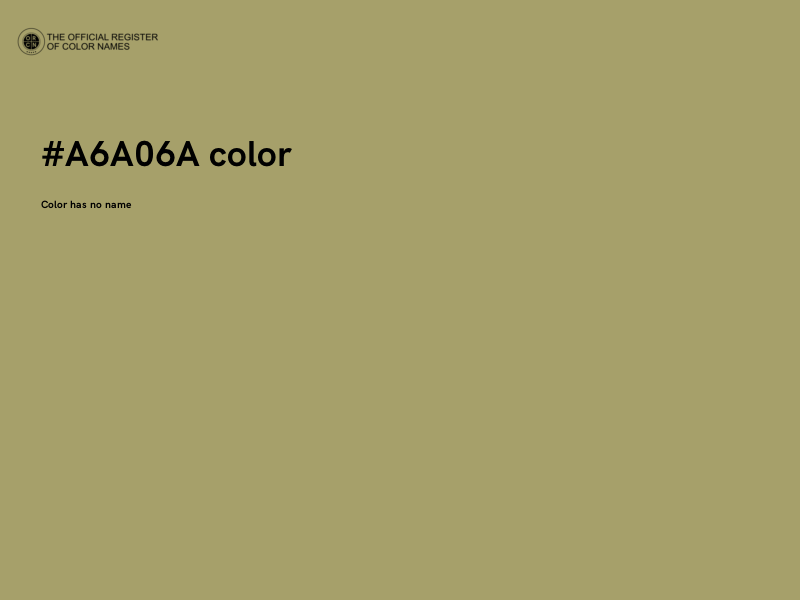 #A6A06A color image