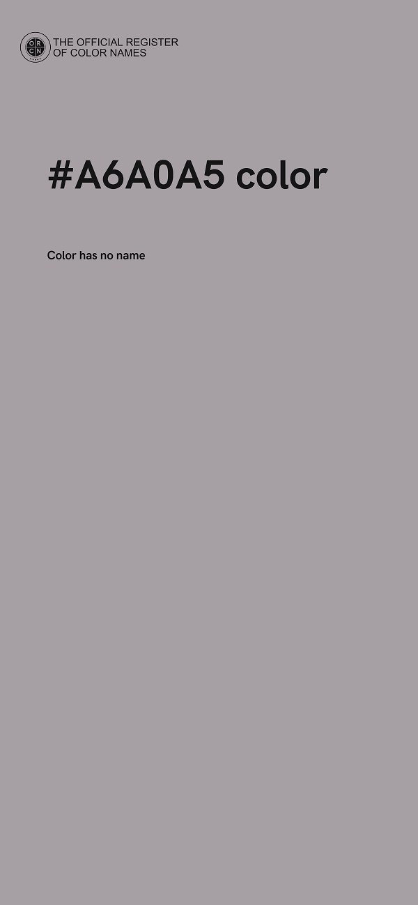#A6A0A5 color image
