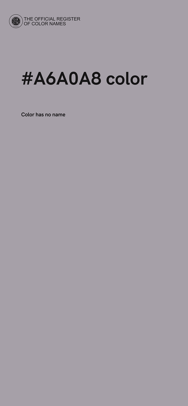 #A6A0A8 color image
