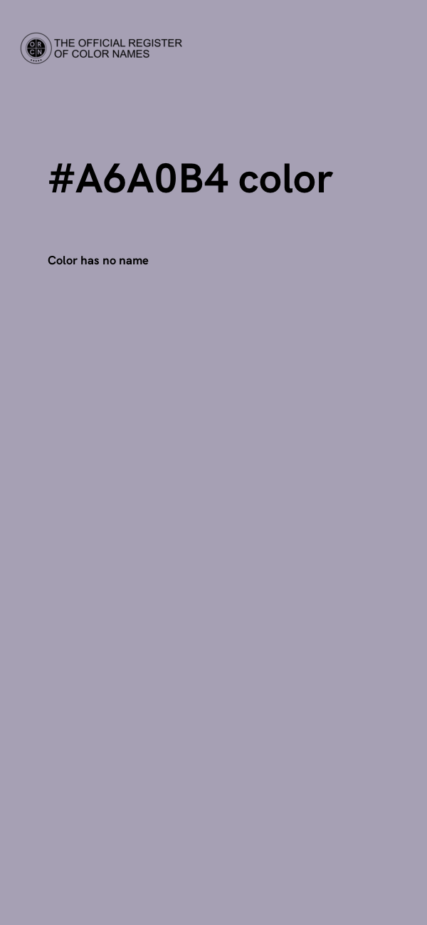 #A6A0B4 color image