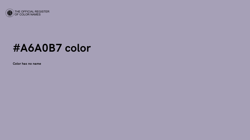 #A6A0B7 color image