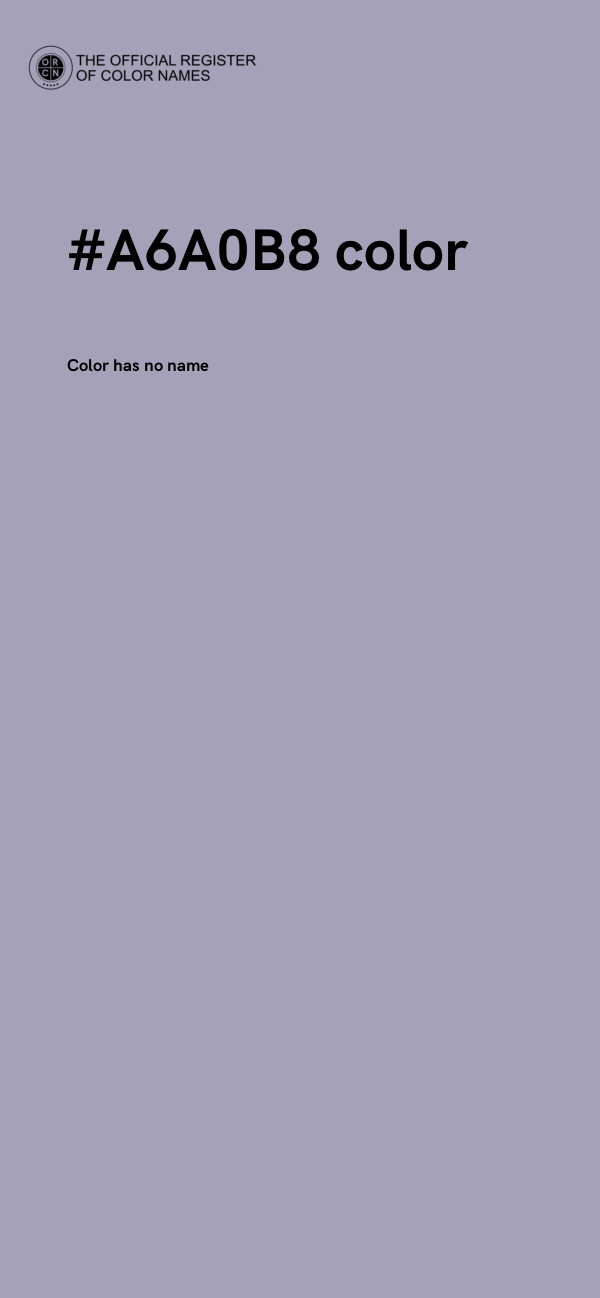 #A6A0B8 color image