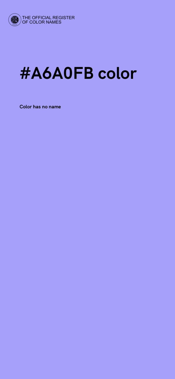 #A6A0FB color image