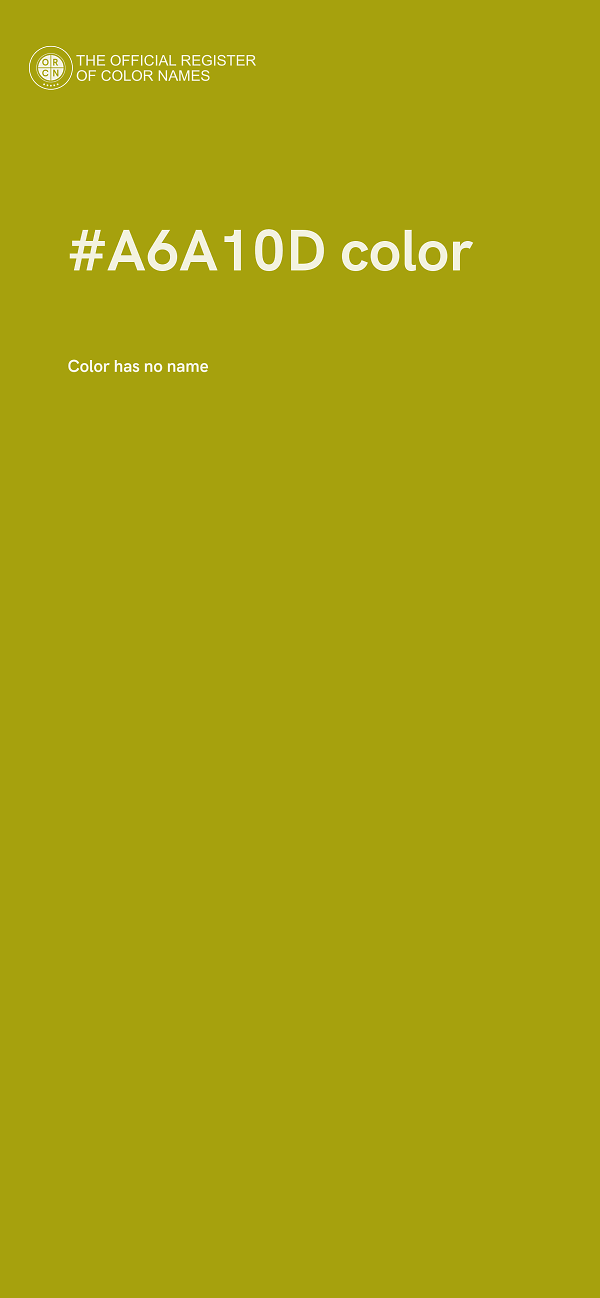#A6A10D color image