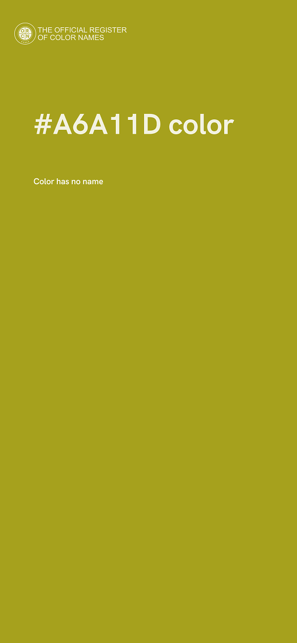 #A6A11D color image
