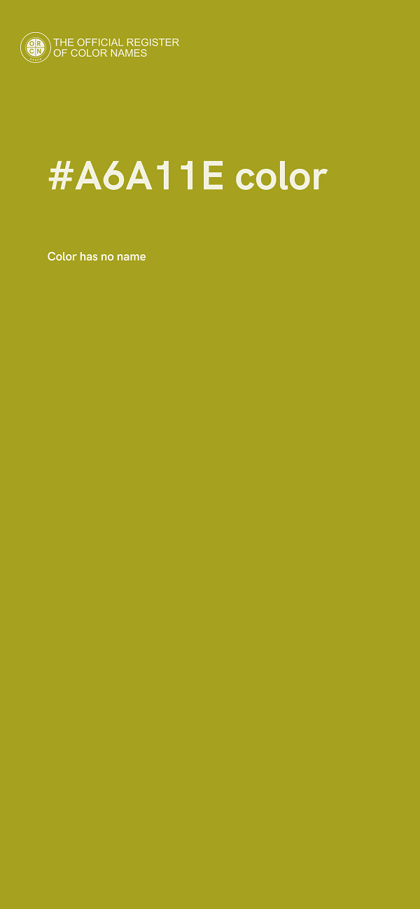 #A6A11E color image