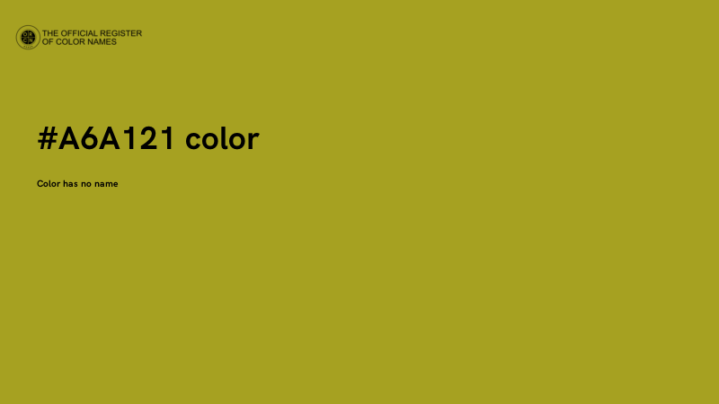 #A6A121 color image