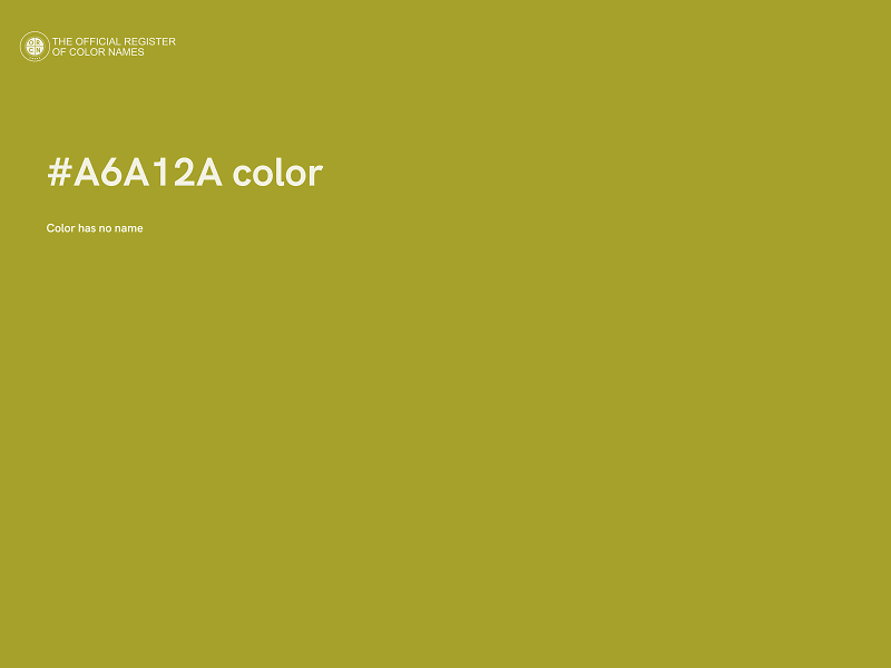 #A6A12A color image