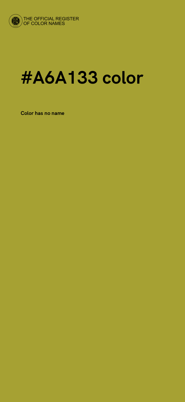 #A6A133 color image