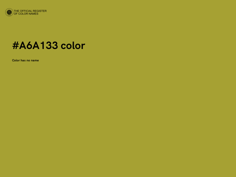 #A6A133 color image