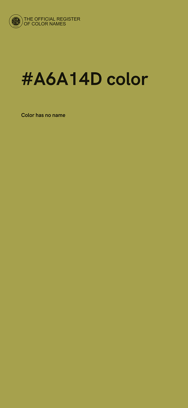 #A6A14D color image