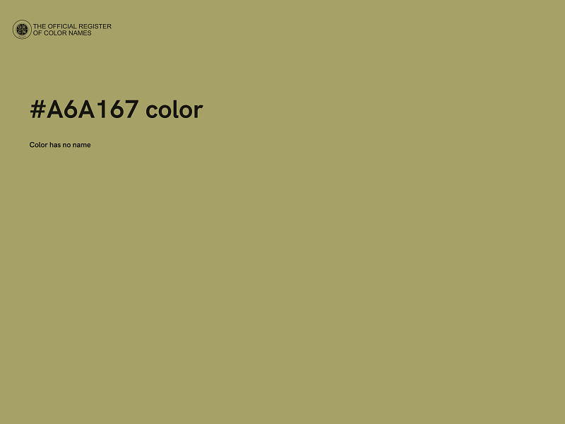 #A6A167 color image