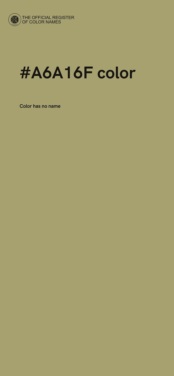 #A6A16F color image