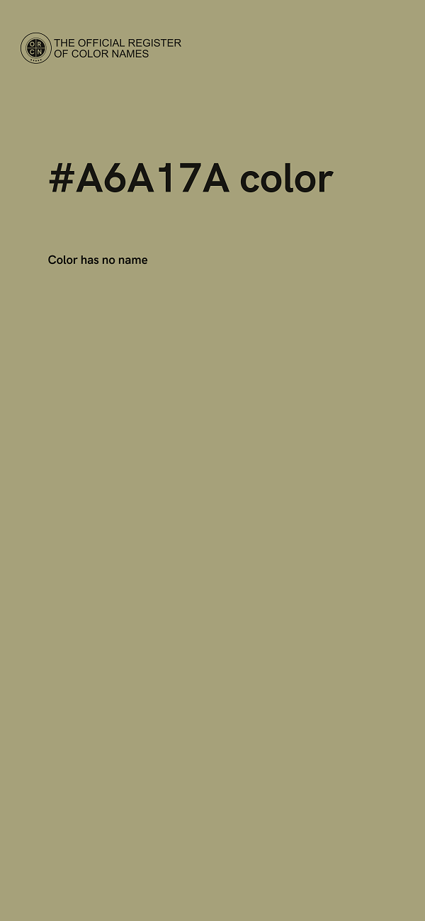 #A6A17A color image