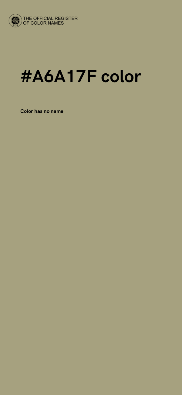 #A6A17F color image