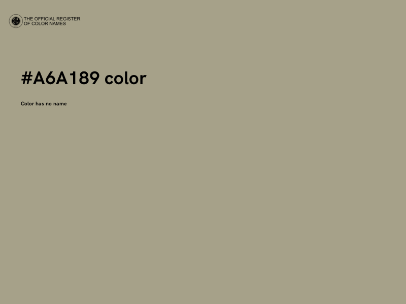#A6A189 color image