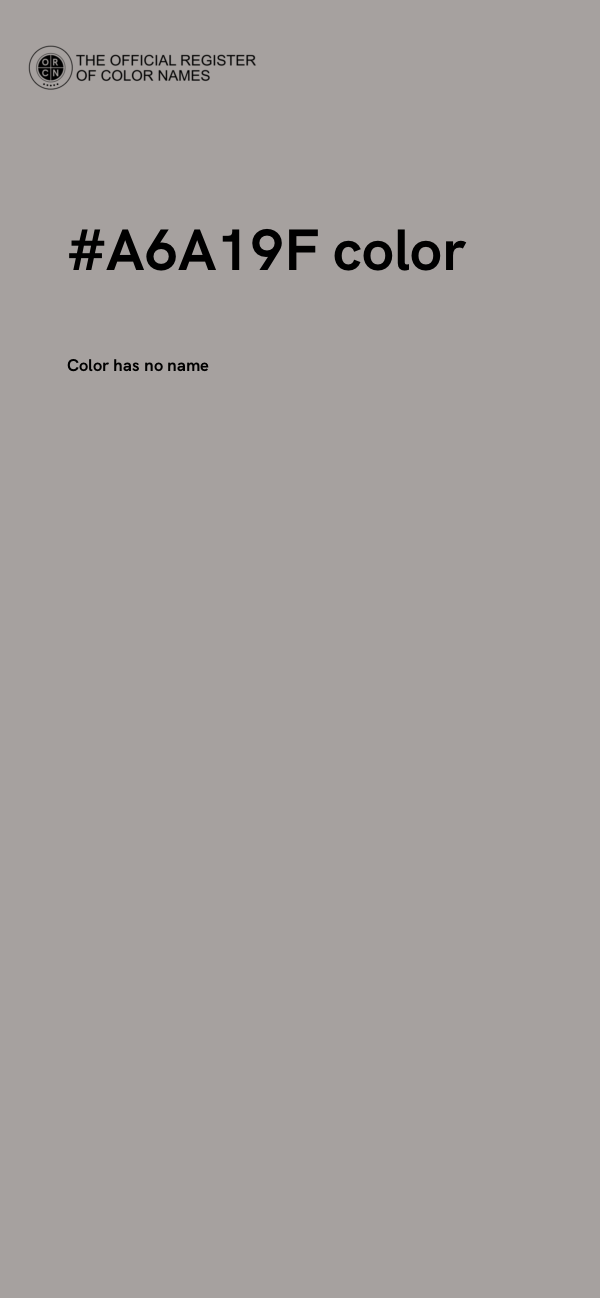 #A6A19F color image
