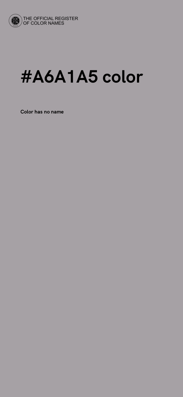 #A6A1A5 color image