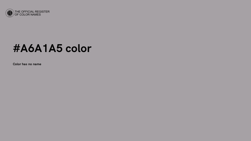#A6A1A5 color image