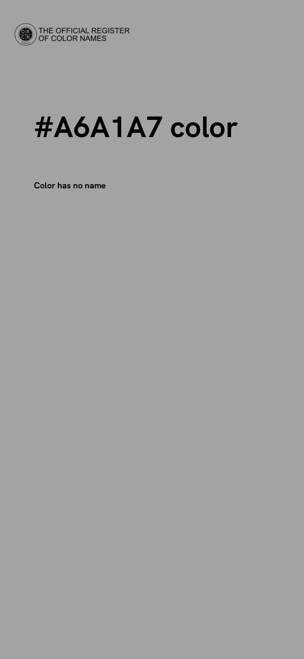 #A6A1A7 color image